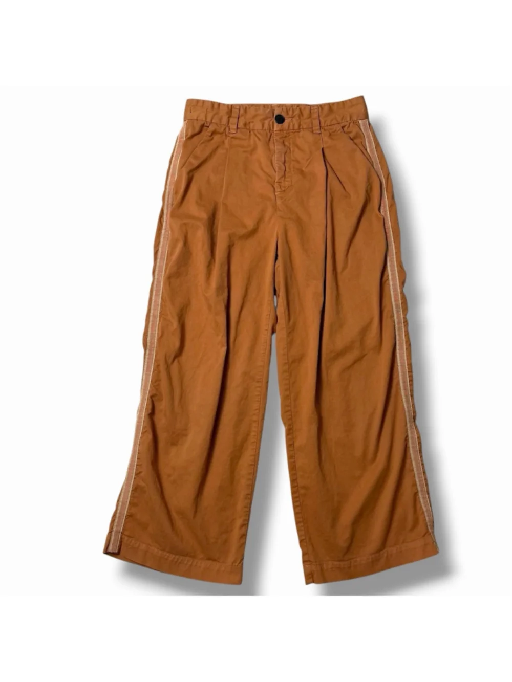 Veronica Beard Ryder Pants Women Size 27/4 In Clay Wide Leg 11” Pleat Front